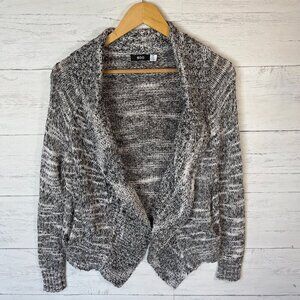 BDG Cardigan Womens Size S/P Gray, Black & White Waterfall Collar with Pockets
